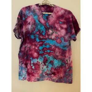 Magenta and Turquoise Ice Tie Dye T-Shirt New Sz 3XL
